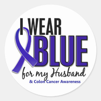 Image result for I wear blue for my husband colorectal awareness ribbon