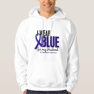 Colon Cancer I Wear Blue For My Husband 10 Hoodie