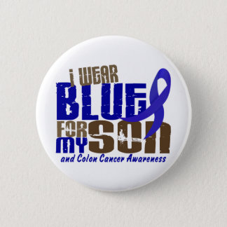Colon Cancer I WEAR BLUE FOR MY SON 6.3 Button