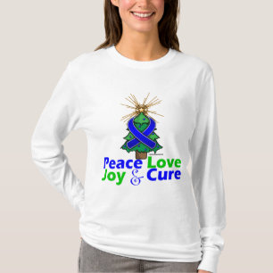 Colon Cancer Peace Love Joy Cure T-Shirt