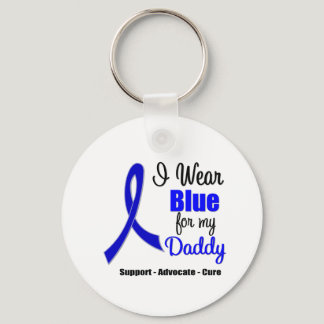 Colon Cancer Ribbon For My Daddy Keychain