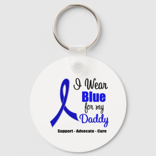 Colon Cancer Ribbon For My Daddy Keychain