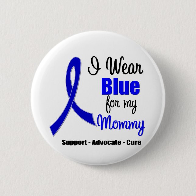 Colon Cancer Ribbon For My Mommy Pinback Button (Front)