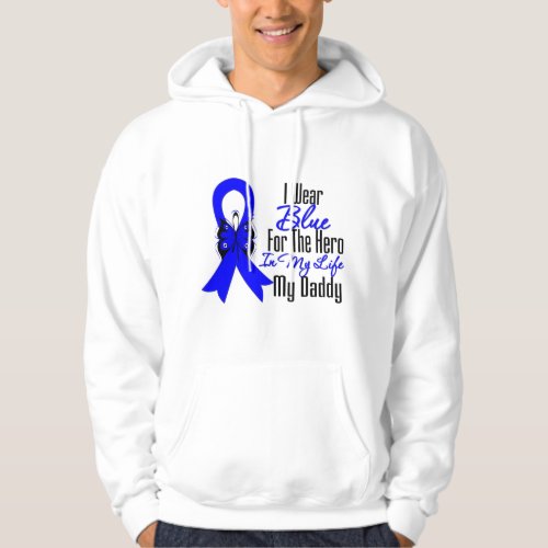 Colon Cancer Ribbon Hero My Daddy Hoodie