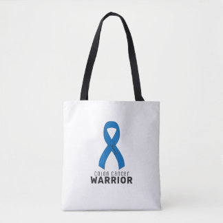 Colon Cancer Ribbon White Tote Bag