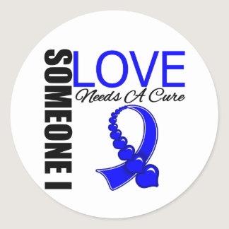 Colon Cancer Someone I Love Needs A Cure Classic Round Sticker