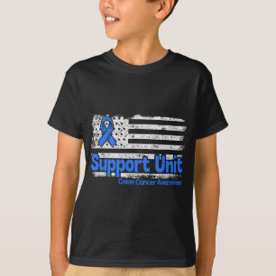 Colon Cancer Support Unit Flag Blue Colon Cancer A T-Shirt