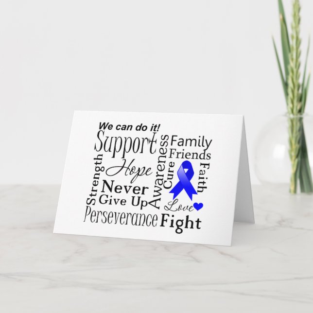 Colon Cancer Supportive Words Card (Front)