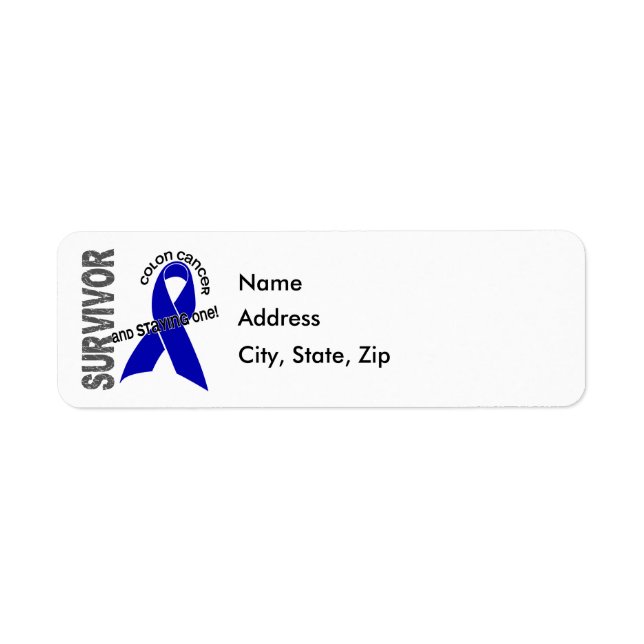 COLON CANCER Survivor 1 Label (Front)