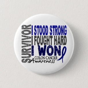 Colon Cancer Survivor 4 Pinback Button