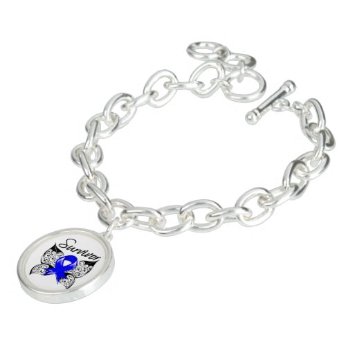 Colon Cancer Survivor Butterfly Bracelet