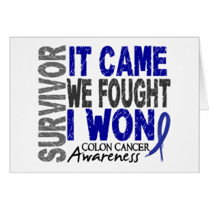 Colon Cancer Survivor It Came We Fought I Won Cards