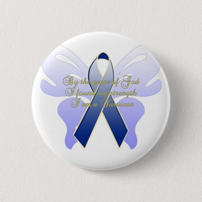 COLON CANCER SURVIVOR PINBACK BUTTON (Front)