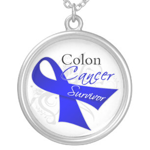 Colon Cancer Survivor Silver Plated Necklace