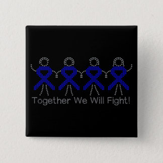Colon Cancer Together We Will Fight Pinback Button
