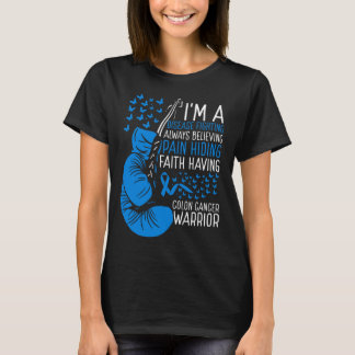 Colon Cancer Warrior Awareness Ribbon Disease T-Shirt