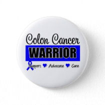 Colon Cancer Warrior Badge Pinback Button