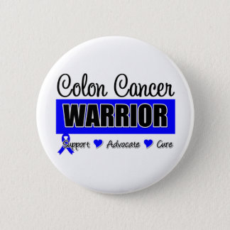 Colon Cancer Warrior Badge Pinback Button