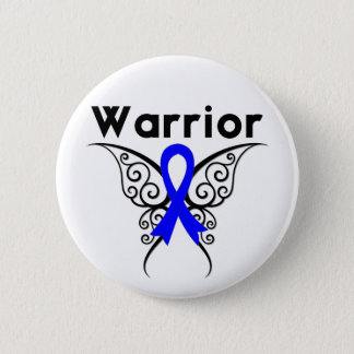 Colon Cancer Warrior Butterfly Pinback Button