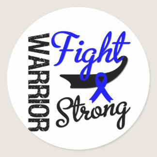 Colon Cancer Warrior Classic Round Sticker
