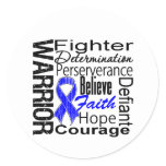 Colon Cancer Warrior Collage Classic Round Sticker