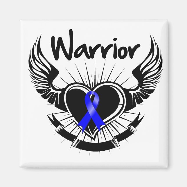 Colon Cancer Warrior Fighter Wings Magnet (Front)