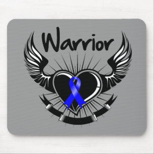 Colon Cancer Warrior Fighter Wings Mouse Pad