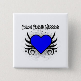 Colon Cancer Warrior Heart Button