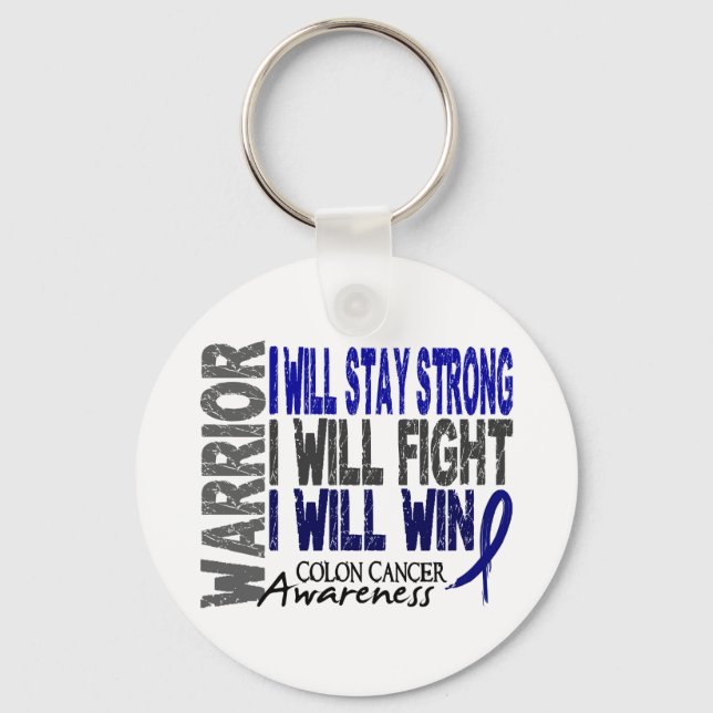 Colon Cancer Warrior Keychain (Front)