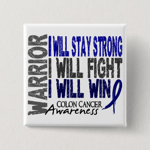 Colon Cancer Warrior Pinback Button