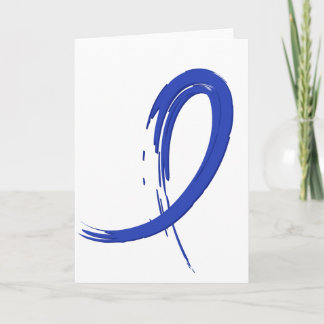 Colon Cancer's Blue Ribbon A4 Card