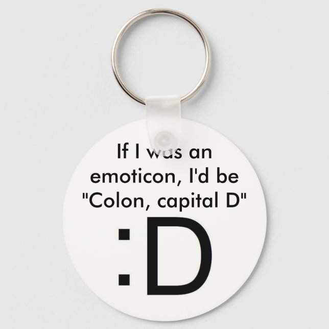 Colon, Capital D Keychain (Front)