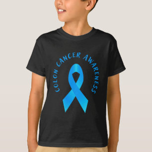 Colon colorectal cancer awareness blue march heart T-Shirt