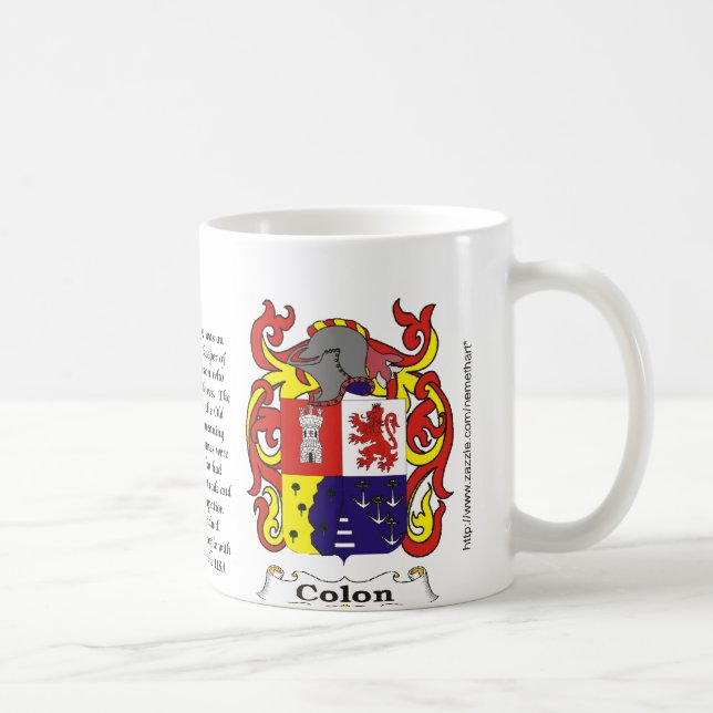 Colon Family Coat of Arms mug (Right)