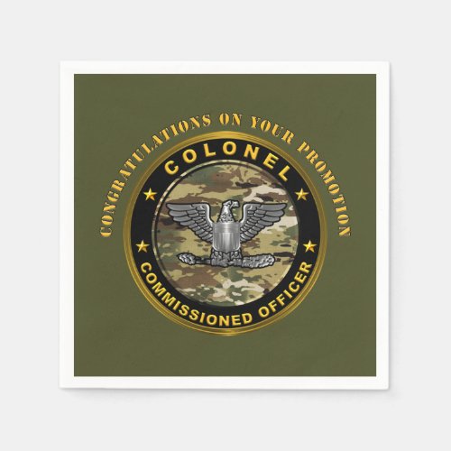 Colonel COL Promotion  Napkins