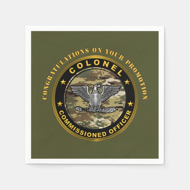 Colonel COL Promotion  Napkins (Front)