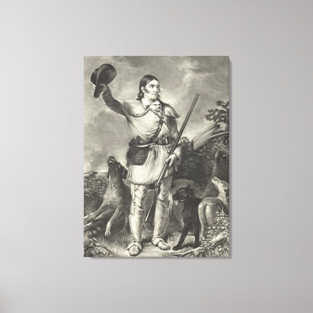 Colonel Davy Crockett 1839 Canvas Print (Front)