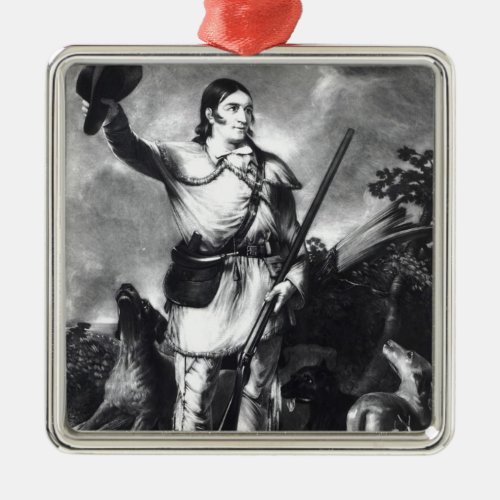 Colonel Davy Crockett Metal Ornament