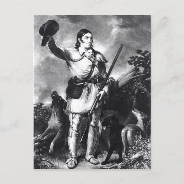 Colonel Davy Crockett Postcard (Front)