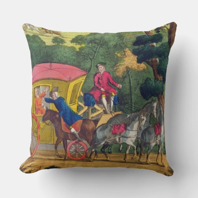 Colonel Jack robbing Mary Smith in Maidenhead Thic Throw Pillow (Front)