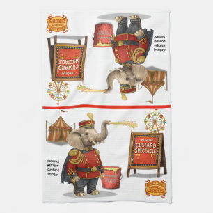 Colonel Klinger, custard slinger Kitchen Towel