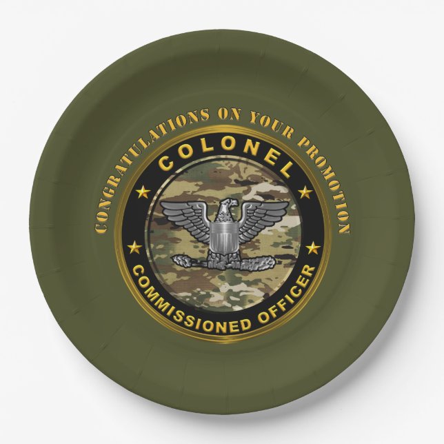 COLONEL Promotion  Paper Plates (Front)
