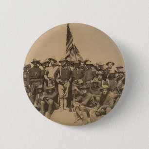 Colonel Roosevelt and his Rough Riders Pinback Button