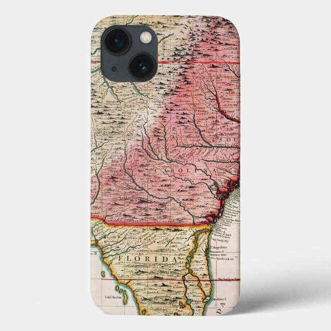 COLONIAL AMERICA MAP, 1733 Case-Mate iPhone CASE (Back)