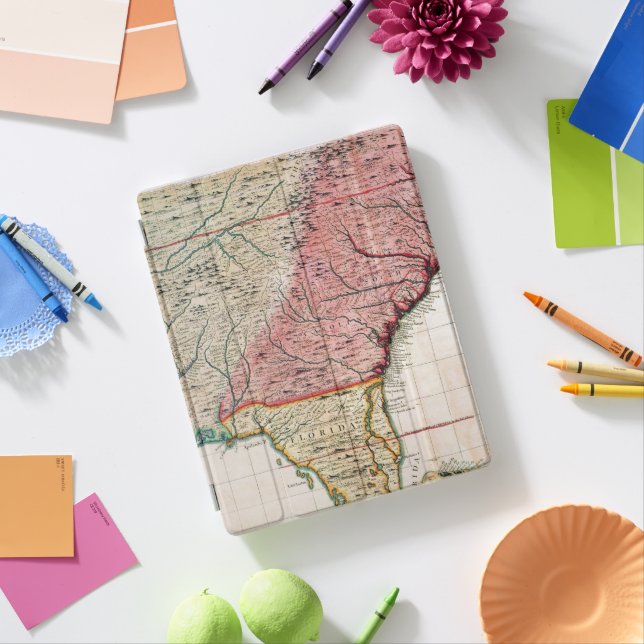COLONIAL AMERICA MAP, 1733 iPad SMART COVER (In Situ)