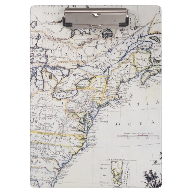 COLONIAL AMERICA: MAP, c1770 Clipboard (Front)