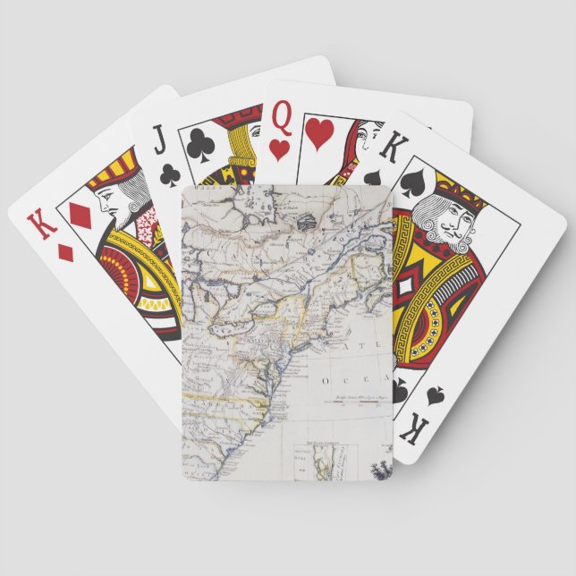 COLONIAL AMERICA: MAP, c1770 Poker Cards (Back)