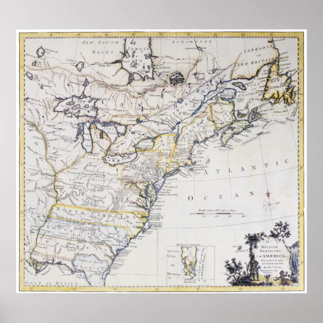 COLONIAL AMERICA: MAP, c1770 Poster | Zazzle