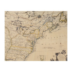 COLONIAL AMERICA: MAP, c1770 Wood Wall Decor