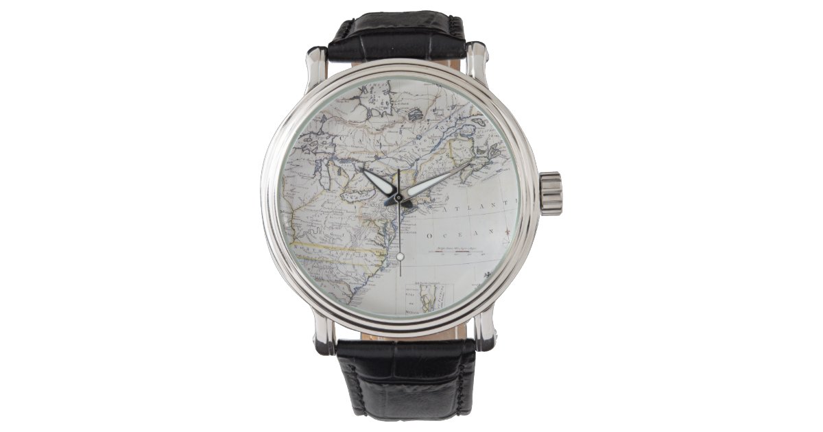 COLONIAL AMERICA: MAP, c1770 Wrist Watch | Zazzle